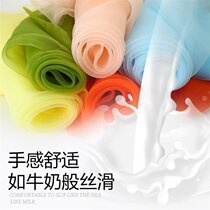 2019 New organza fabric wedding solid color lace mesh yarn wedding dress transparent yarn clothing fabric skirt