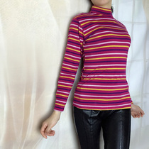 Fall Leica Cotton Jersey Undershirt Thin Single Piece Womens Blouse Pure Cotton Striped Pants Cotton Wool Trousers Lining Pants Light Tight Fit