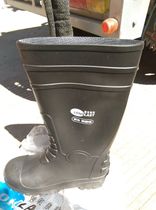 Lang Leicester smashing puncture-resistant boots oil resistant to acid and alkali yu xue xie safety shoes high boots