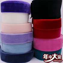 Velvet belt Christmas ribbon fabric edging flocking cloth strip DIY hair accessories material clothing accessories 5kg