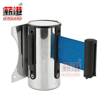 Wall-mounted one-meter thread railing stainless steel bank queuing fence subway protective line isolation belt telescopic belt