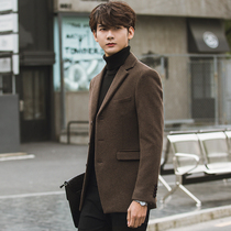 Spring woolen suit men slim Korean business casual small suit jacket men tide coat youth single West