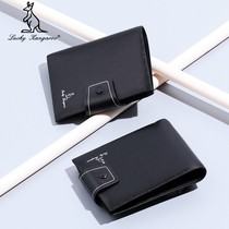 LUCKY KANGAROO new mens wallet cowhide short wallet Business casual Korean wallet