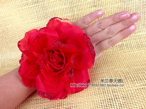 Dance props square dance supplies wrist flower kindergarten dance hand flower performance floral headdress headdress finger flower
