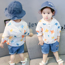 Young children sunscreen clothes breathable baby ultra-thin one year and a half thin female baby female Male 1-3 foreign boy tide breathable 2