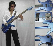 Custom IBANEZs EDA-905 Matte Silver Blue Electric Bass AY66