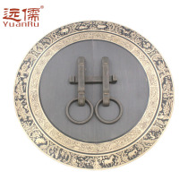 Yuanru bronze sculpture Chinese antique door handle latch disc decorative piece combination set No 18 vintage copper pull ring