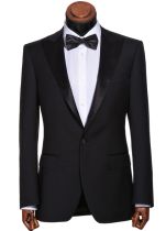 Tailored mens suit slim gun barge single button black suit wedding groom suit suit suit