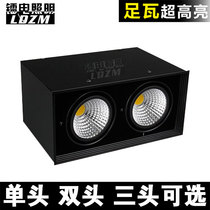 Clear fit bucket liner lamp led square cylinder light single head double head three-head grille suction-top-type suspension wire spotlight cob bean bile lamp