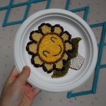 The worlds first fragrant whole grain paste painting handmade DIY seed painting autumn fruit plate sticker art sun