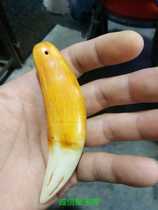  Boutique big cat tooth bone meal pressing tiger teeth high imitation tiger teeth beast teeth gift pendant Diamond star moon accessories pendant