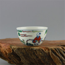 Chenghua Doucai figure Cup home kung fu teacup wine glass imitation Taipei Palace Museum antiques
