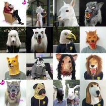  Horse head mask headgear funny 12 zodiac wolf head dog head rabbit fox wolf animal mask cos funny props