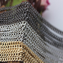 4MM mm wide metal flat chain fine chain sub light chain hardware clothing ingredients accessories DIY handmade flow suchlink