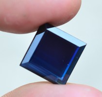 Natural Sapphire luo shi atmospheric square mens ring surface luo shi vvs 13 15 karat preferential