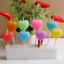Box Dress Color Loving Candle Cute Little Mini Candle Heart-shaped Creative Birthday Inserts Cake