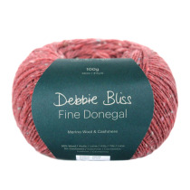 Debbie Bliss Fine Donegal imported wool cord bracelet with rough autumn and winter cardiff cashmere wool thread