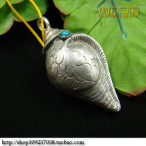 Nepali pure handmade 925 pure silver white sea snail protector pendant pendant
