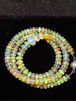 Natural boutique colorful white Opal plate bead necklace faceted flash one thing and one picture female crystal lone product