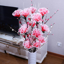 Leaf vein flower dried flower floor flower living room entrance decoration flower fake flower Dry Branch flower arrangement High simulation peony flower