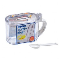 Japanese imported kitchen seasoning tank with lid spoon containing spoon seasoning box seasoning container seasoning tank