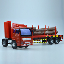 Lili inertial Wood transporter semi-trailer truck grabbing Wood engineering vehicle trailer childrens toy car model