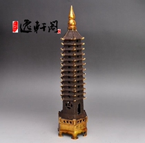 Special price antique large size pure copper and gold Wenchang Wenchang Swing Piece 13 Floors Home Decoration Craft Gift Ancient Play Collection