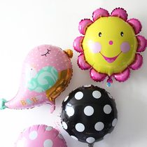 (Huitao) 18 inch cartoon shape aluminum film balloon wave dot decoration proposal party supplies Birthday decoration decoration