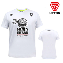 2018 New South Korea UPTON badminton suit mens and womens sportswear white quick-drying cartoon ninja short-sleeved T-shirt