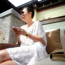 small holiday lace beach dress resort beach coat bikini outer coat bikini cover beach dress sunscreen