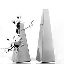 Stainless steel vase high body countertop flower exquisite metal vase home accessories soft can be electroplated