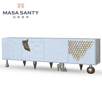 Modern American 2 2 m TV Cabinet Metal Sculpture Flower Designer Prototype House Guest Furniture Customised Whole Dress Light Extravaganza