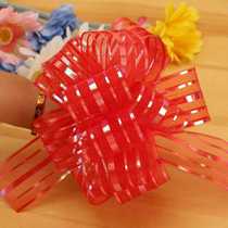 Wedding car flower wedding house new house decoration gift packaging draw ribbon bow car door handle snow yarn