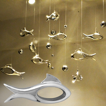 Shopping mall ceiling Sky hanging decoration creative wall decoration electroplating Fish Hotel hanging decoration