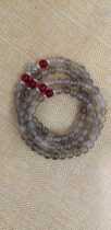 Original handmade DIY gray agate glazed Pearl Silver string