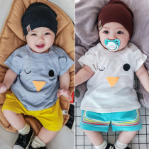 Baby summer wear 03 short sleeve T-shirt 5 thin cotton top 7 boys 6 sweaty clothes 12 months pullover sweatshirt