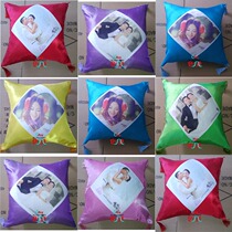 Promo Pillow DIY Customized Advertisement DIY Personalized Heat Transfer Blank Full Color Red with Spiked Pillow Coreless Promo