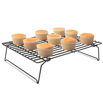 Learning kitchen multi-layer foldable non-stick chiffon cake embryo bread upside down cooling rack drying net cooling rack baking tools