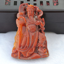 Huanglongyu pendant natural yellow dragon Jade Guan Gong pendant mens financial resources wide to help transport safety pendants