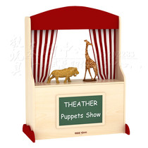 New fairy tale puppet table early childhood education Garden childrens textbook drama performance hand puppet desk blackboard storage cabinet combination