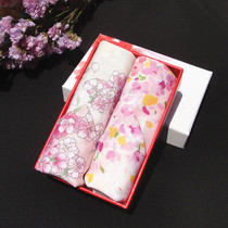  Japan flower ocean apricot rain pear cloud cotton ladies elegant printed handkerchief handkerchief handkerchief