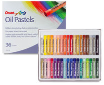 Pentel 36-color Oil Pastels Powder Crayons Oil Pastels PHN-36 is safe and does not hurt your hands