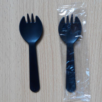 Independent packaging black cake fork high-end fork 21 customers with three teeth Fork Black fork spoon 100 price