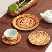 Vietnam Old Vines Chicory Mat Tea Mat Tea Mat Cup Holder 6 Gentleman Iron Jug Heat Insulation Pot cushion Purple Sand Pot
