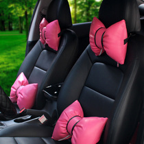 Car headrest four seasons universal waist support supplies Car jewelry Cute personality cartoon bow neck pillow pair