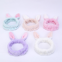 New Korean version of flannel flannel bouquet with lady makeup washing and fitness hair with wide side wash-face hair band hair stirrup