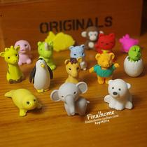 Little Animal Little Lion Dinosaur Little Monkey Creative Cartoon Assembly Modeling Eraser Stationery Toy Gift