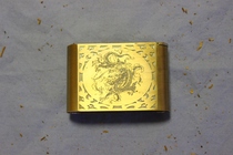 Handmade high-grade shredded tobacco box dry cigarette box pure copper mini hand-rolled tobacco leaf box lettering dragon portable
