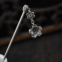 Retro Miao Yin Xiaohua Classical Hairpin Bookmark Dual-use step shake plate hair National style to send womens holiday gifts