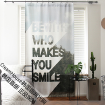 (CreamHouse) Korea LOMO wind letter living room study bedroom high blackout curtain